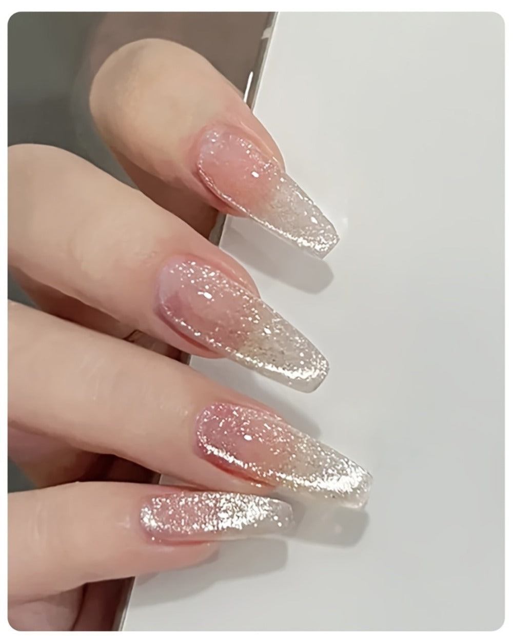 White Glitter Cat Eye Gel Polish Set 2pc Sparkling Magnetic with Stick Included | Soak Off UV LED 0.51oz Each Semi-Permanent 3D Nail Art |
