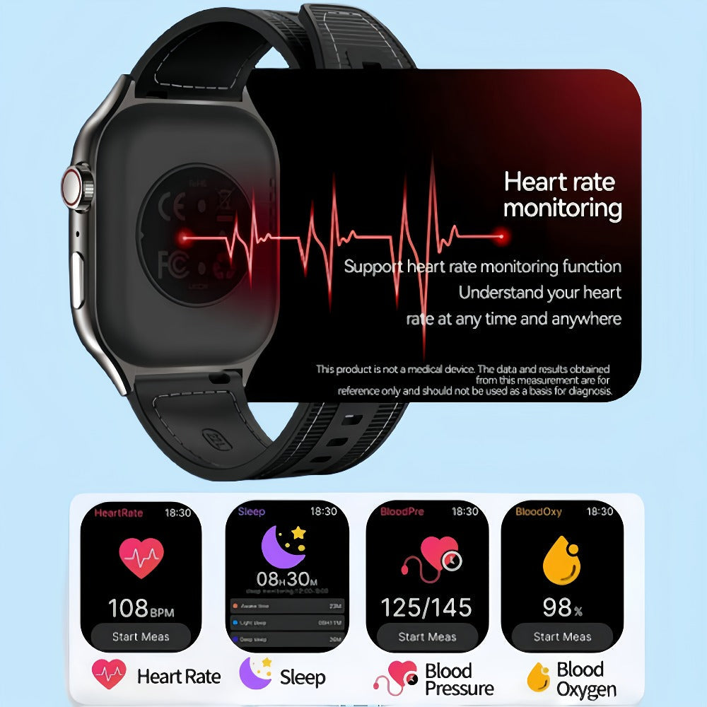 Smartwatch 2.01 Inch Curved Screen with Mini Games, Voice Assistant and 100+ Sport Modes in Three Colors