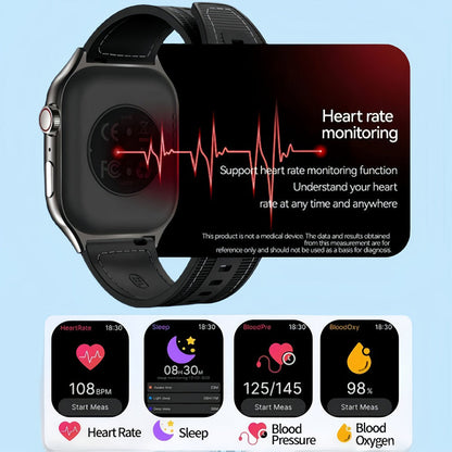 Smartwatch 2.01 Inch Curved Screen with Mini Games, Voice Assistant and 100+ Sport Modes in Three Colors