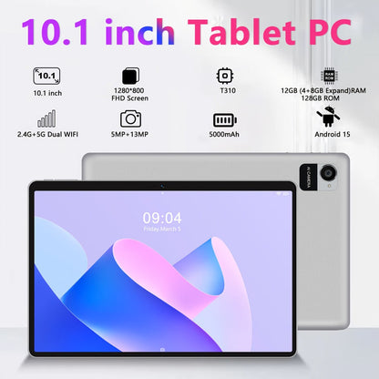 CRELANDER 10.1 Inch Android 15 Tablet 2-in-1 with Wireless Keyboard, Mouse, Case & Stylus, 128GB ROM 12GB RAM 1TB Expandable