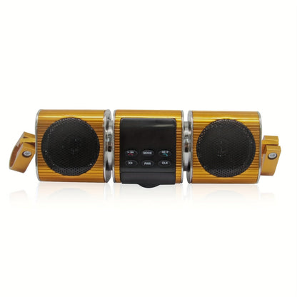 Motorcycle Bluetooth Speaker Sound Bar with Built-in Amplifier – IPX5 Waterproof, FM Radio, USB & AUX Input