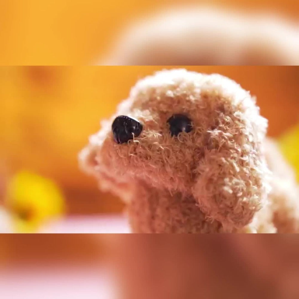 Electronic Plush Puppy Toy Walks Barks Wags Tail, Realistic Robotic Teddy Poodle Dog Stuffed Animal with Gift Box for Kids Toddlers