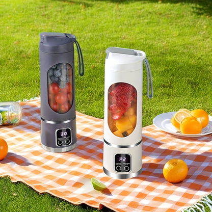Portable Juicer USB Rechargeable with LED Display - Handheld Personal Blender for Smoothies, Juice & Ice Crush