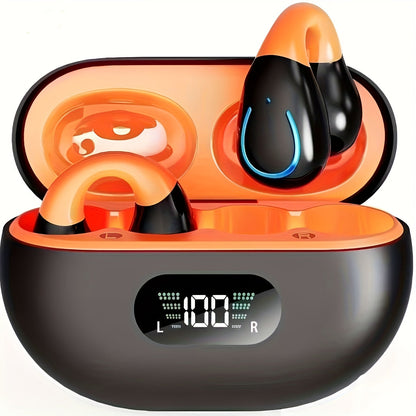 Open Ear Wireless Earphones Bluetooth 5.4, 360° Ambient Awareness, ENC Crystal-Clear Calls, Secure Sport Fit