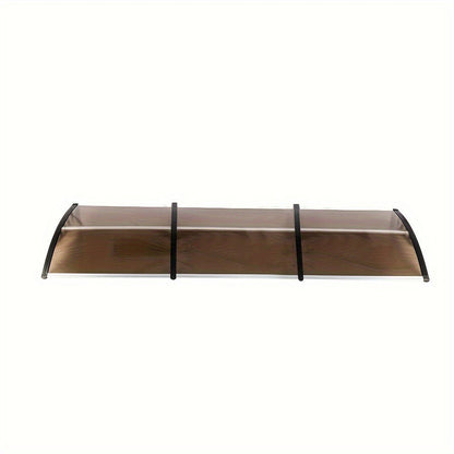 Door Window Awning Canopy 120x38 Inch Polycarbonate Rain Sun UV Snow Shield with Aluminum for Entryways, Bedrooms and Living Spaces
