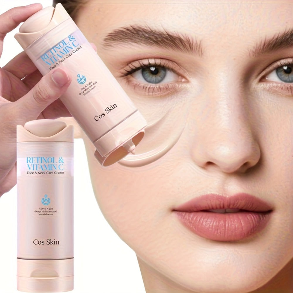 Face Cream Retinol and Vitamin C Formula with Lightweight, Fast-Absorbing Finish for Morning or Night Use