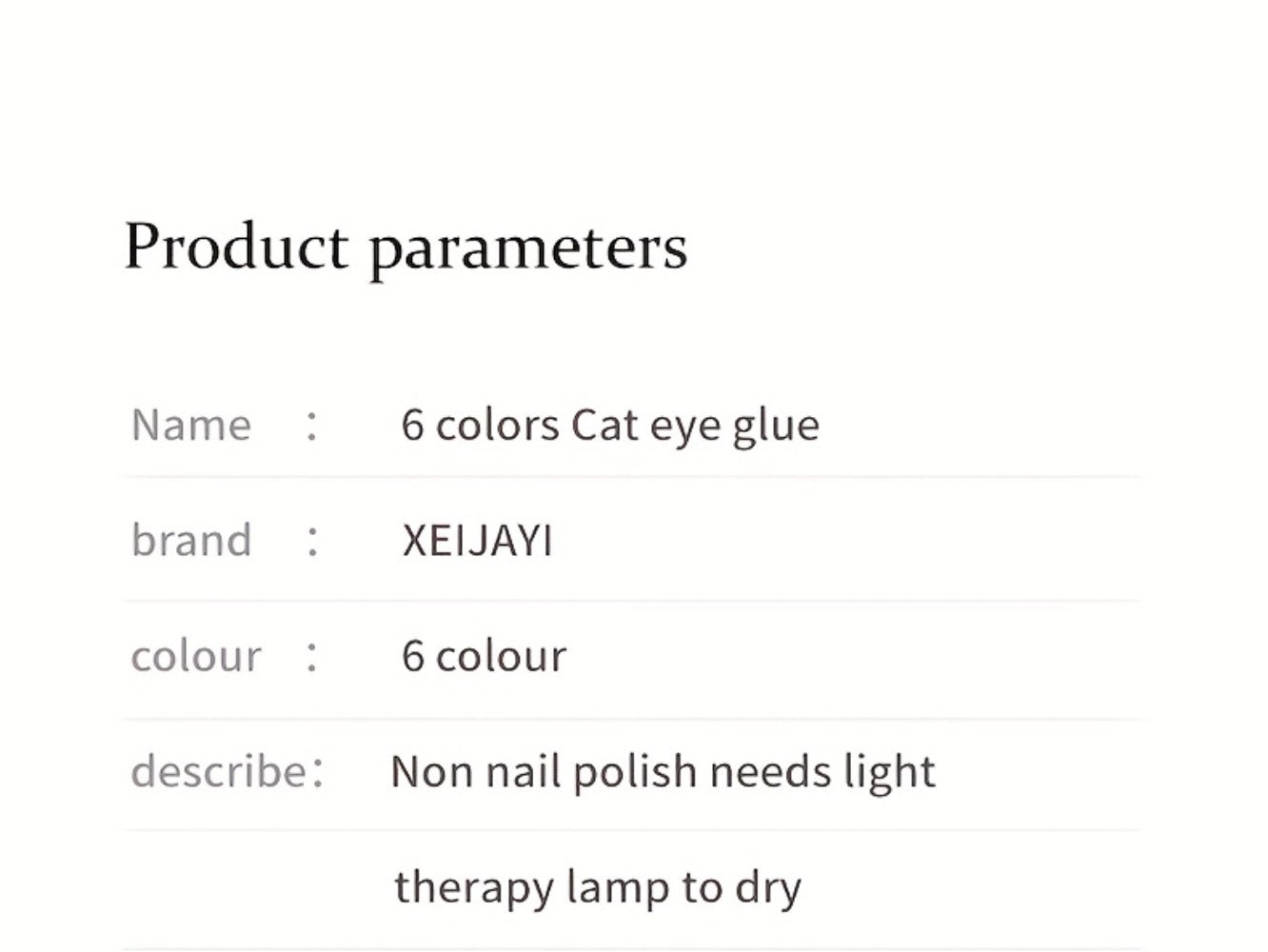 Dopamine Cat Eye Gel Polish Set with Six Magnetic Colors and Photo Frame Bottles for UV LED Nail Art