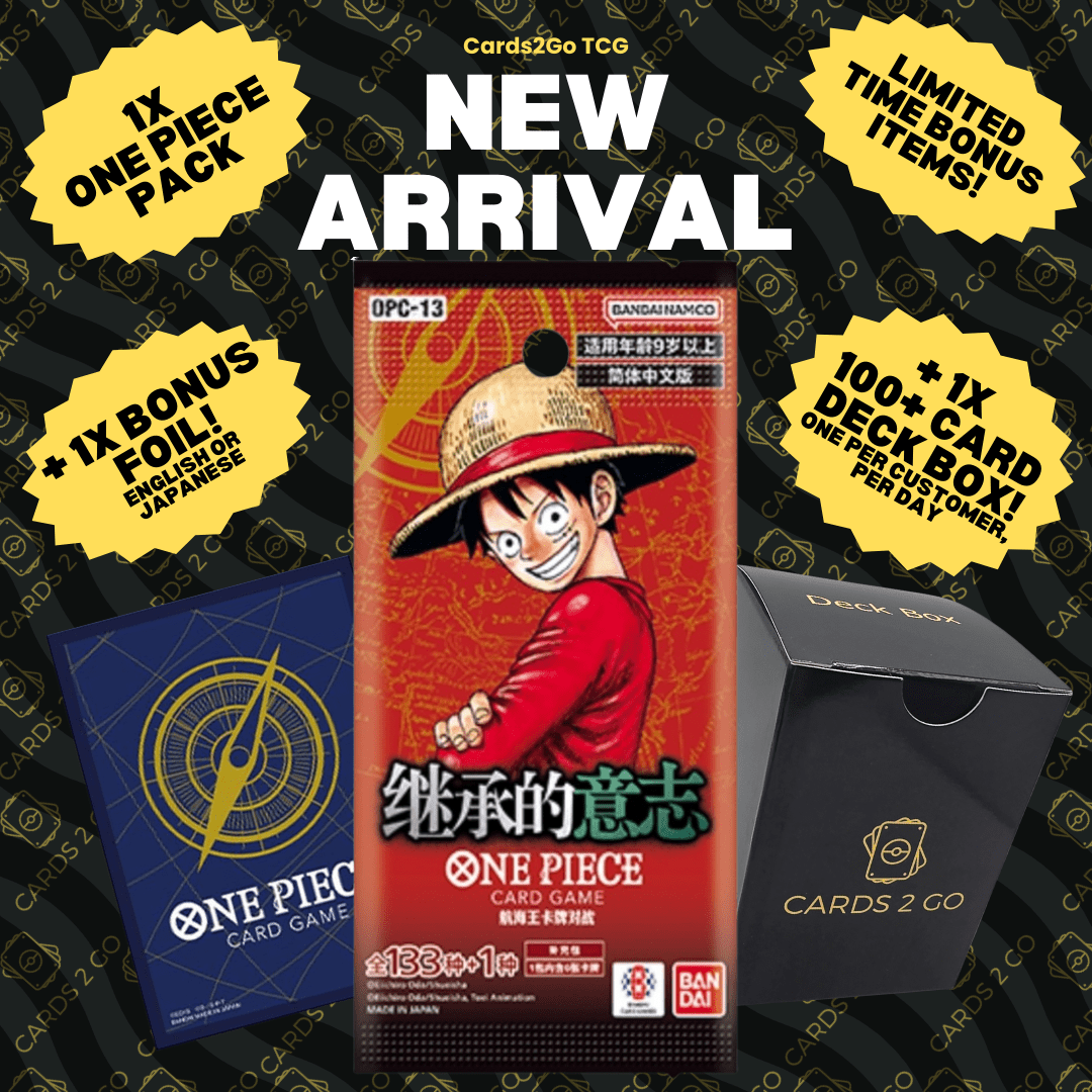 Card Game OPC-13 Simplified Chinese Booster Pack with Included Deck Box with Item-Specific Card Count, Pack and Storage Choices