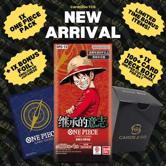 Card Game OPC-13 Simplified Chinese Booster Pack with Included Deck Box with Item-Specific Card Count, Pack and Storage Choices