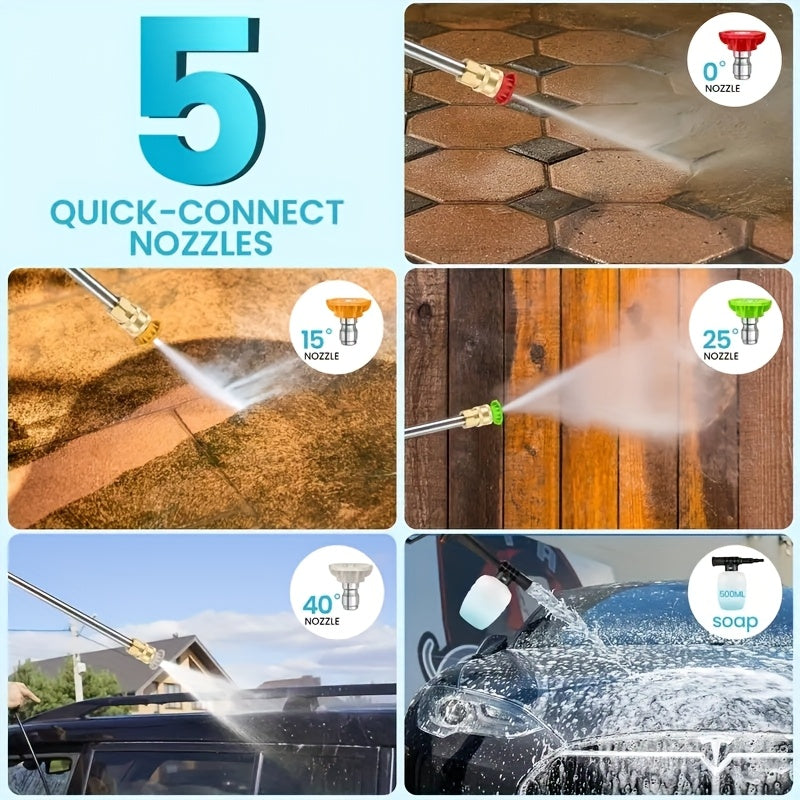 Cordless Pressure Washer Battery Powered, Car Yard Driveway Garden for Garden, Patio and Yard Use