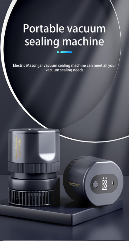 Electric Mason Jar Sealer One-Touch Vacuum Seal - 2025 New Model Jar Sealer Kit with Wide Mouth & Regular Mouth Lids