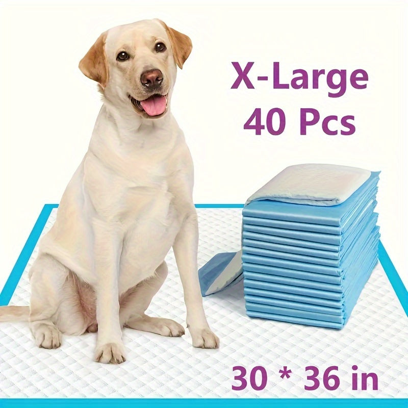 Puppy Pee Pads XXL 30x36 Inch 40 Count – 6-Layer Thickened Heavy Absorbent Disposable Dog Training Pads with Polymer Leak-Proof & Quick-Dry