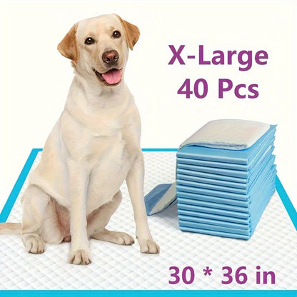 Puppy Pee Pads XXL 30x36 Inch 40 Count – 6-Layer Thickened Heavy Absorbent Disposable Dog Training Pads with Polymer Leak-Proof & Quick-Dry