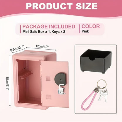 Metal Coin Bank Safe with Key and Combination Lock – Secure Steel Money Box with Removable Drawer, Coin Slot & Cash Storage for Home Office