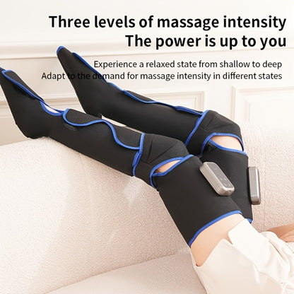 Leg Massager with Heat, Full Leg Air Compression Massager, 4 Modes Wireless Charging, Large Display