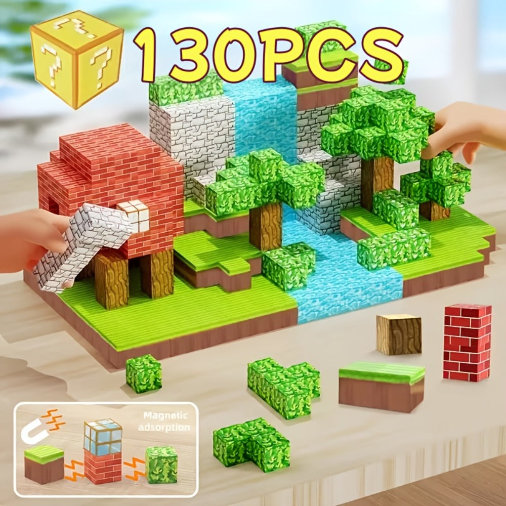 Magnetic Building Blocks Set 130PCS with Magnetic Base with the Listed Color, Size or Set Options for Everyday Use