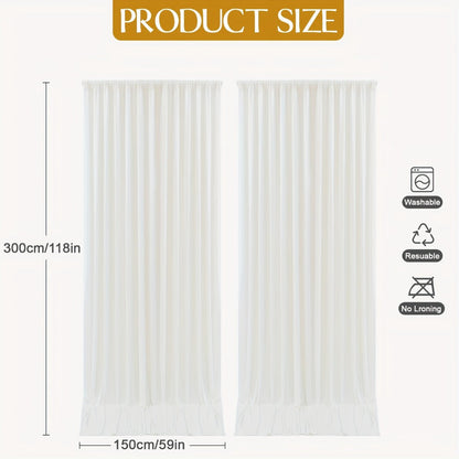 4-Pack 5x10ft Elegant Spandex Photography Backdrop | Wear-Resistant, Wrinkle-Free, Soft & Opaque Party Decoration Banners for Weddings