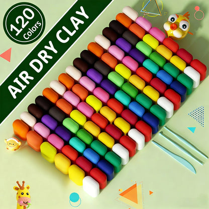 Air Dry Clay Set for Kids 120/150 Pieces, 36 Metallic Colors Ultra Light with the Listed Color, Size or Set Options for Everyday Use