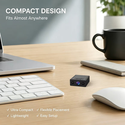 Mini Security Camera No WiFi No Internet Needed, Full HD 1080P Wireless Indoor Camera Built-In AP Hotspot
