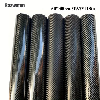 5D Carbon Fiber Vinyl Wrap 50cm x 300cm – Self-Adhesive Car Interior Decor Film, UV Protection, Scratch-Resistant, Dashboard Trim Sticker