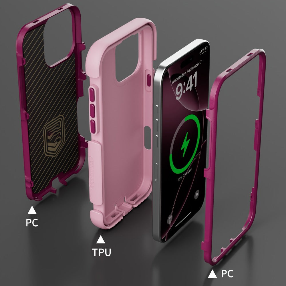 3-Layer Warrior Armor iPhone Case Full Body Shockproof Drop Protection Lining Built-In Dust Plug for an Everyday Personal Care Routine