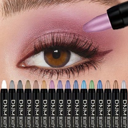 Highly Pigmented Eyeshadow Stick Set 16 Colors Waterproof Matte & Shimmer Eye Makeup Pencil Kit