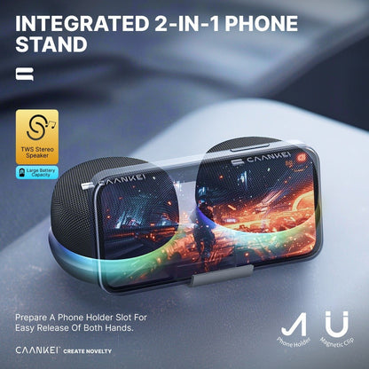 Portable Dual Speaker with Charging Base, Super Long Battery Life, Strong Bass Stereo Surround Sound