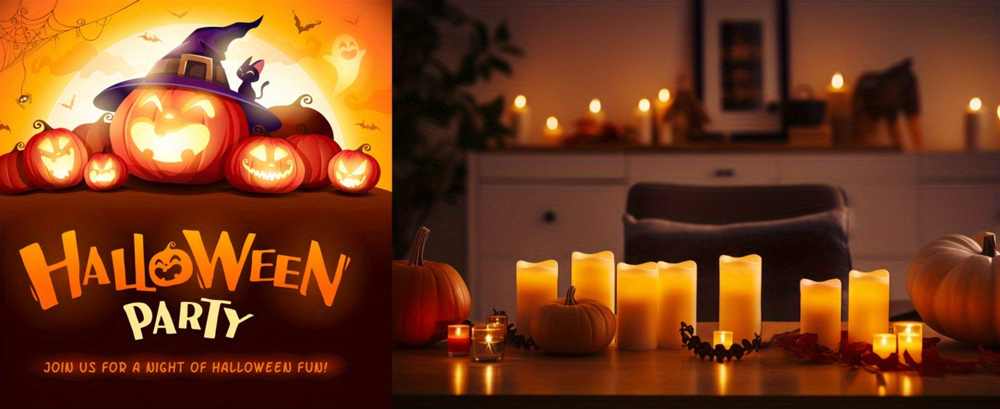 24-Piece Flameless LED Candle Set with Four Remotes and 4-, 5- or 6-Inch Battery-Operated Candles for Event and Home Decor