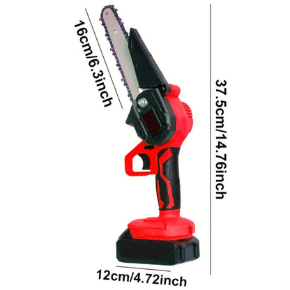 Cordless Mini Chainsaw 6 Inch with 2 Batteries & Charger, Auto Chain Tensioning Auto Lubrication Handheld Electric Saw
