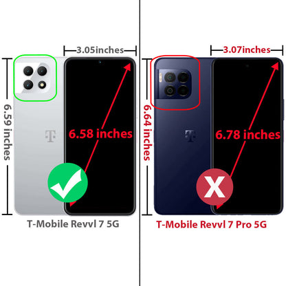 Phone Case Dual-Layer PC and TPU Cover for T-Mobile Revvl 7 5G in Red, Purple, Pink, Black, Gray or Blue
