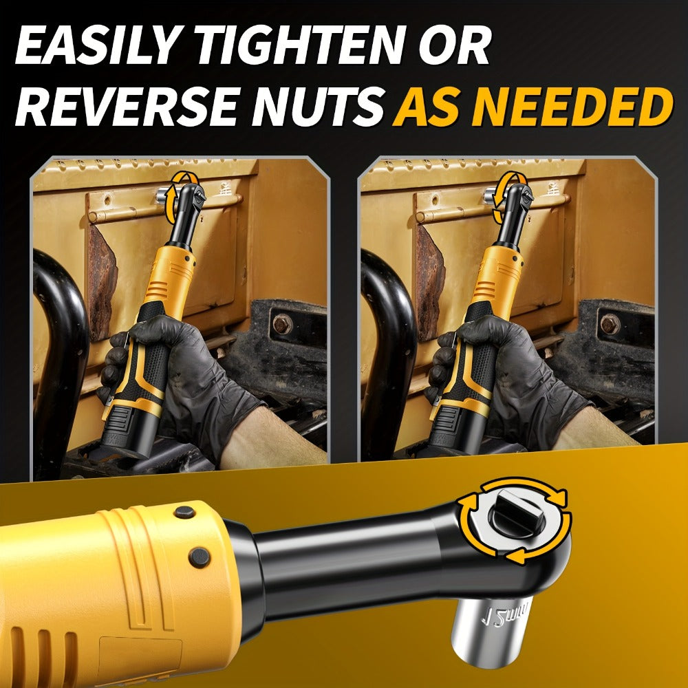 Cordless Electric Ratchet Wrench Set 3/8 inch Variable Speed Trigger Grip 9 Sockets Lithium-Ion for Home, Garage and DIY Projects