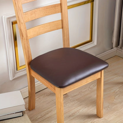 PU Leather Dining Chair Cushion Covers Removable Stretch Seat Slipcovers for Dining Room Kitchen Hotel Set of 4 or 6