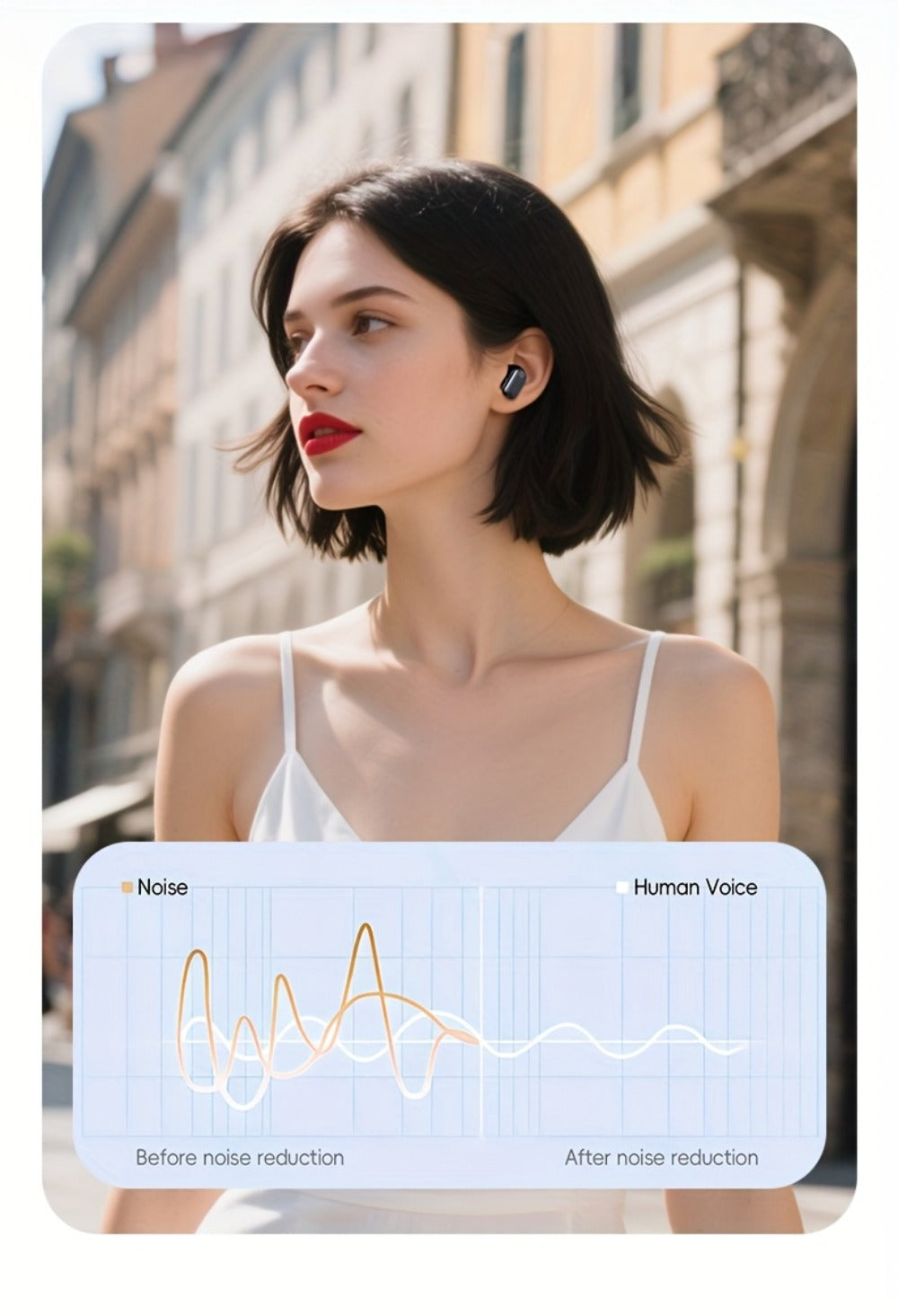 Wireless Earbuds Acer OHR501 Bluetooth 5.4 Semi-In-Ear with Touch Controls, Type-C Case and Eight Colors