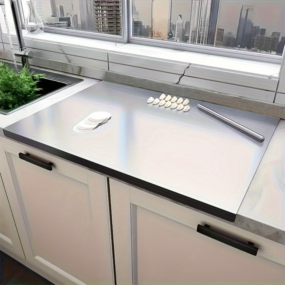 Chopping Board, Stainless Steel Cutting Board Extra Large, Heavy Duty Kitchen Chopping Board for Meat Vegetables Dough