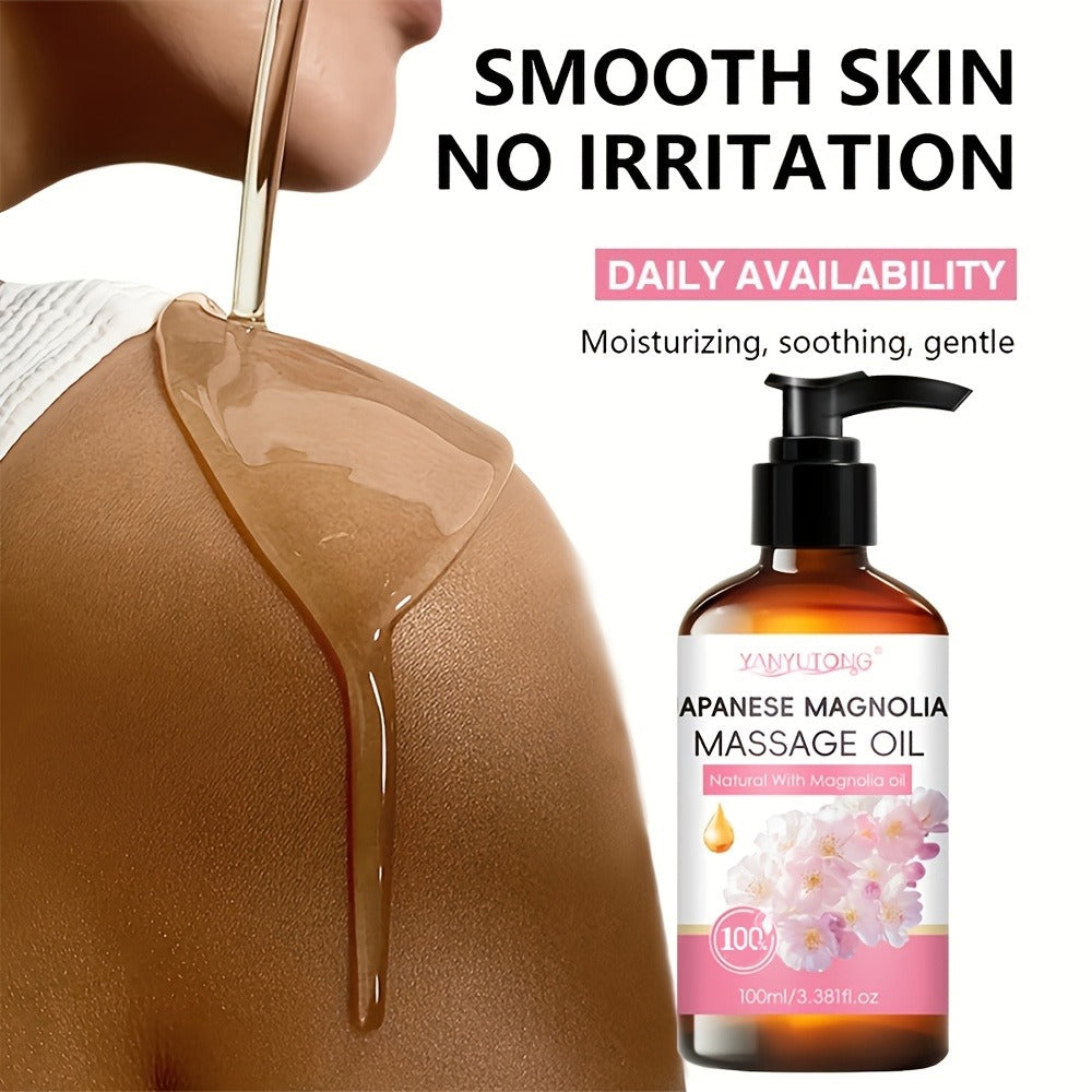 Cherry Blossom Couples Massage Oil with Glycerin 100ml – Nourishing Hydrating Aromatherapy Body Oil Natural Relaxing Floral Scent All Skin