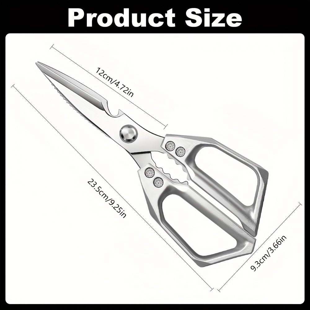 Professional Kitchen Scissors 304 Stainless Steel Shears Multi-Purpose for Meat Bone Herbs Poultry Packaging Chef Daily Use