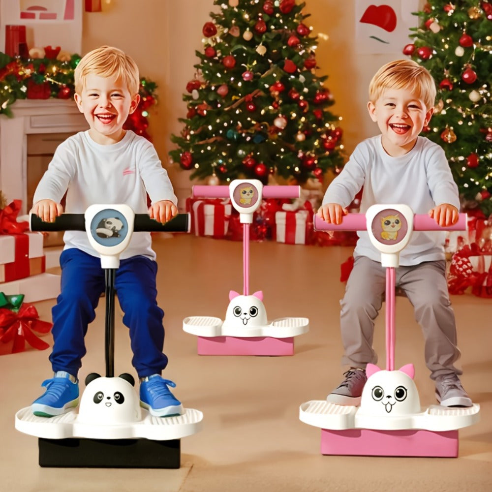 Hop Ball for Kids & Adults Luminous, Thickened Rubber Bouncing Balance Ball, Princess Pink & Panda Black