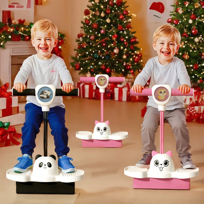 Hop Ball for Kids & Adults Luminous, Thickened Rubber Bouncing Balance Ball, Princess Pink & Panda Black