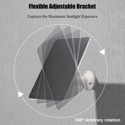 Solar Panel Charger for Security Camera 7W 360° Adjustable USB-C Micro USB Outdoor Continuous for an Everyday Personal Care Routine