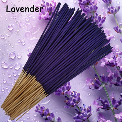 Lavender Incense Sticks 195pcs 8.7in Natural Aromatherapy Incense for Home Yoga Room for Entryways, Bedrooms and Living Spaces