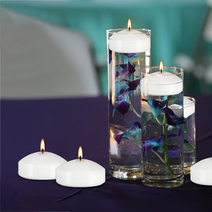 Floating Candles White 42 Pack Glitter Embellished Small Candle Set for Christmas Halloween Easter Thanksgiving Day of the Dead