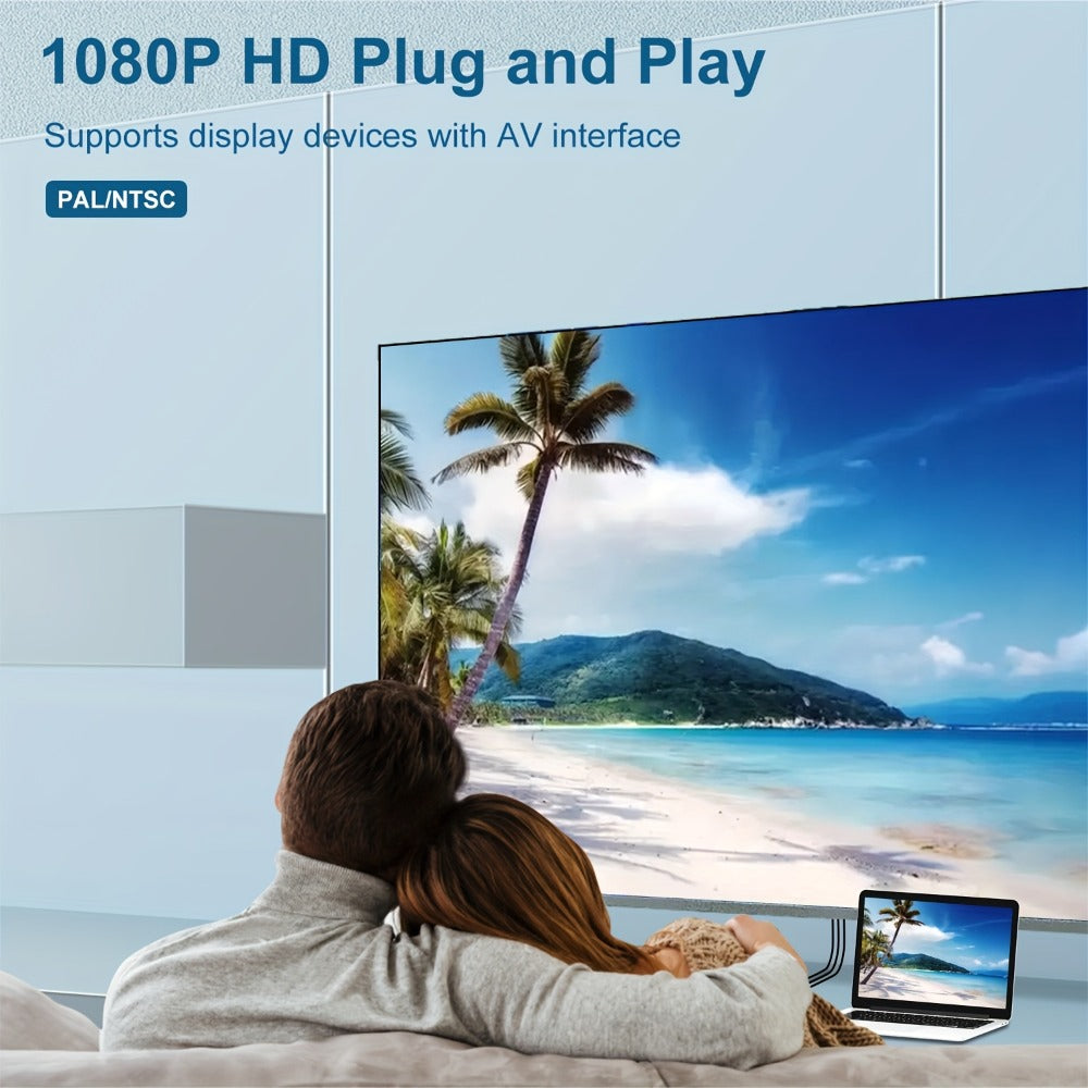 HDMI to RCA Converter Adapter for Fire Stick Roku Apple TV Android Box, Plug & Play, Supports 1080P PAL/NTSC