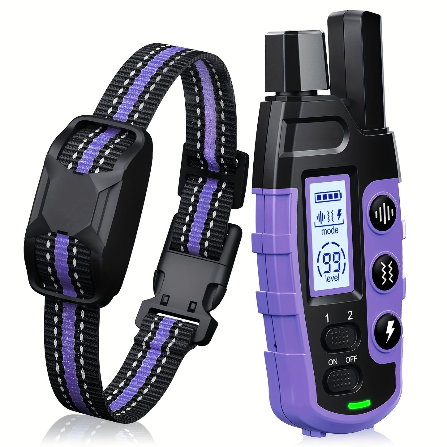 Dog Training Collar with Remote 3300ft Range – Rechargeable E-Collar with Vibration, Static & Beep Modes | Adjustable Nylon Strap