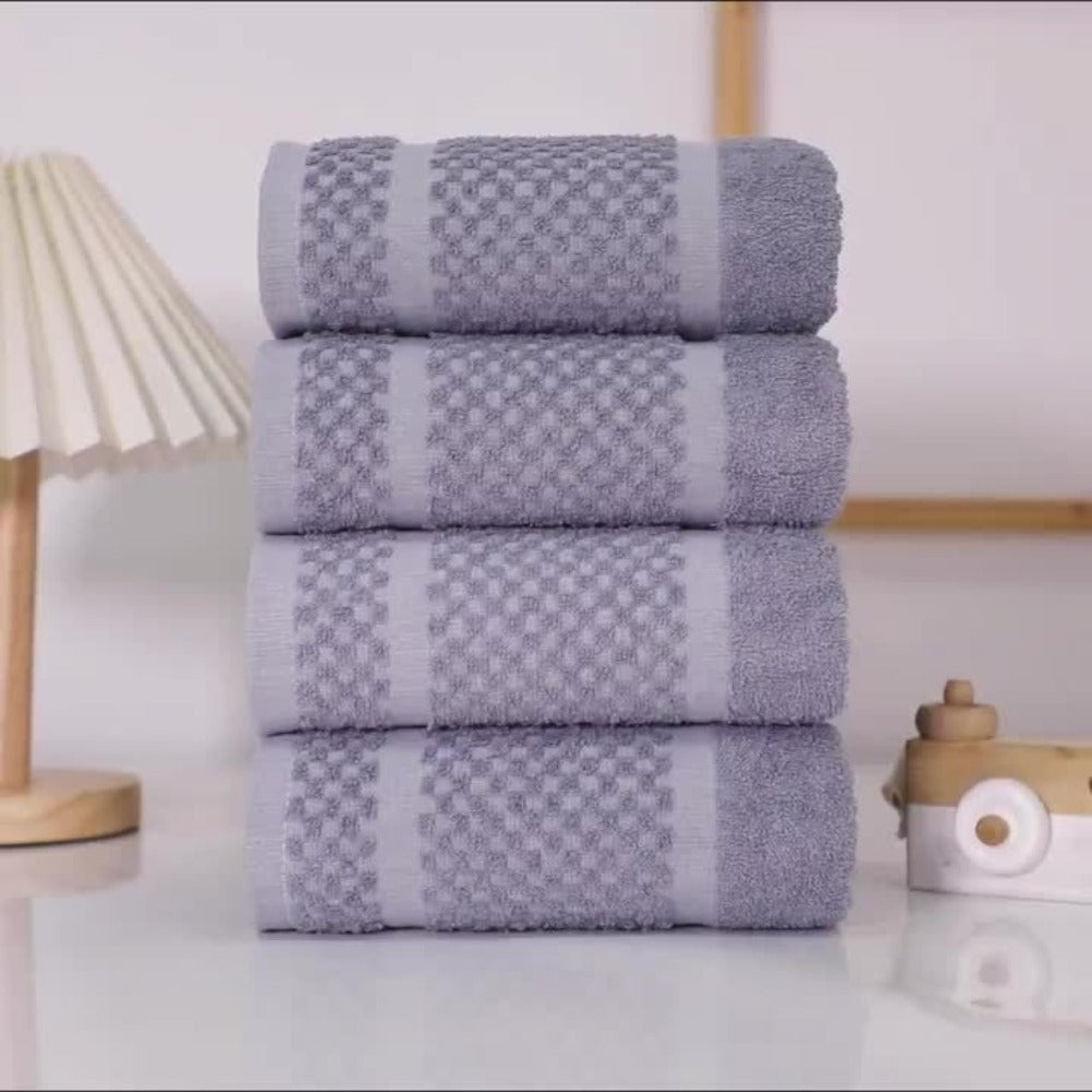 Towel Set 12 or 24 Piece Cotton Collection with Bath, Hand and Washcloth Formats in Seven Colors