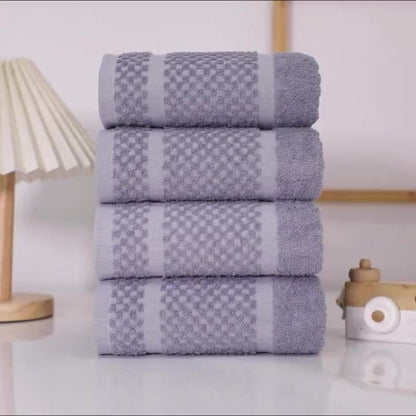 Towel Set 12 or 24 Piece Cotton Collection with Bath, Hand and Washcloth Formats in Seven Colors