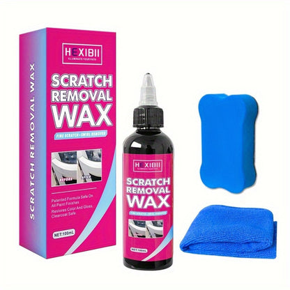 Car Scratch Remover Wax 2-Pack – Liquid Formula for Fine Surface Scratch Repair on Cars, RV, Trucks & Motorcycles