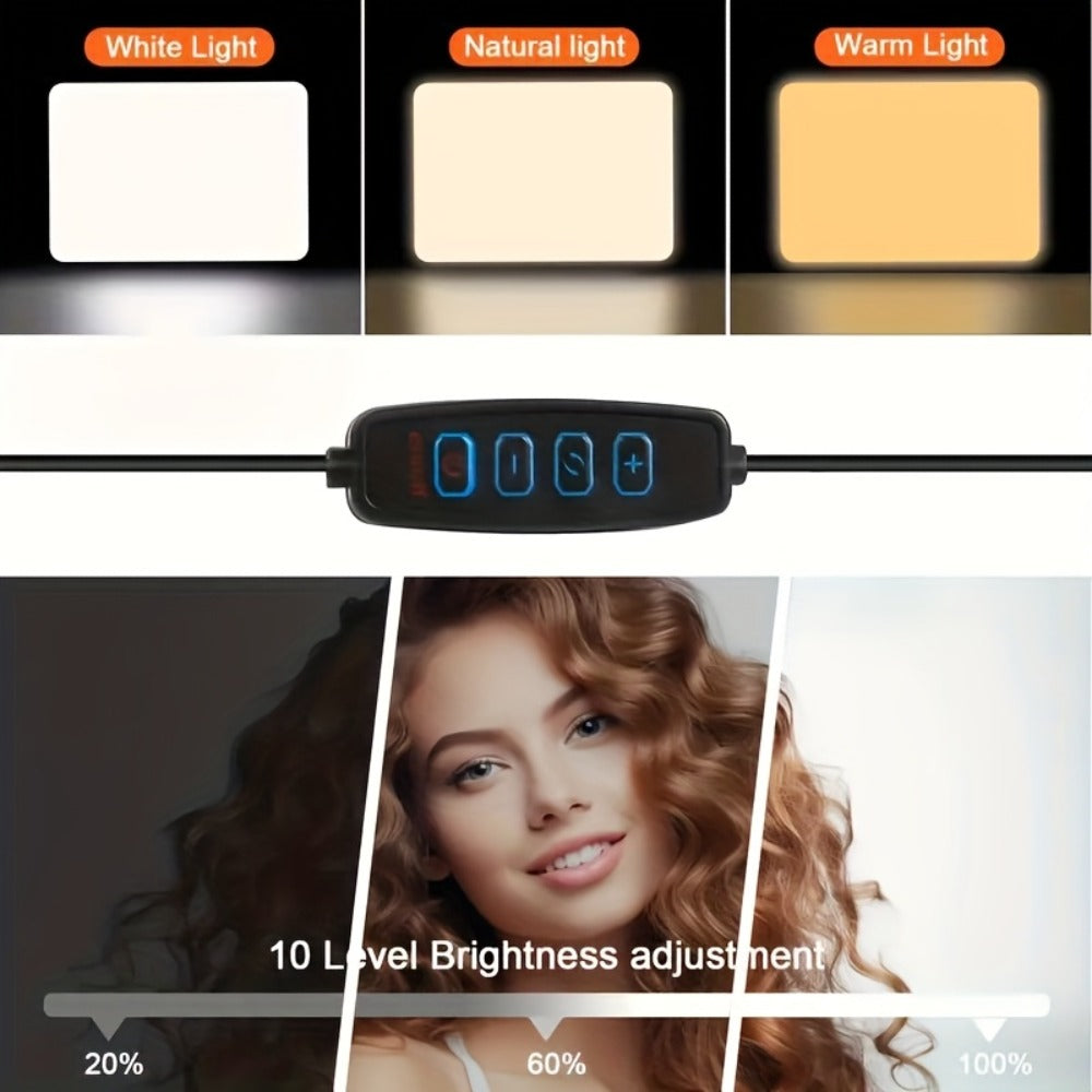 LED Ring Light 10 Inch with Stand Dimmable Fill Light for Vlogging Photography Makeup Selfie Live for an Everyday Personal Care Routine