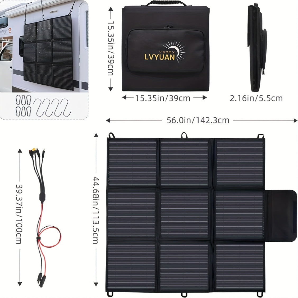 Foldable Solar Panel 120W 200W 300W 400W 22.5% High Efficiency Monocrystalline Portable Outdoor for Garden, Pathway and Patio Lighting