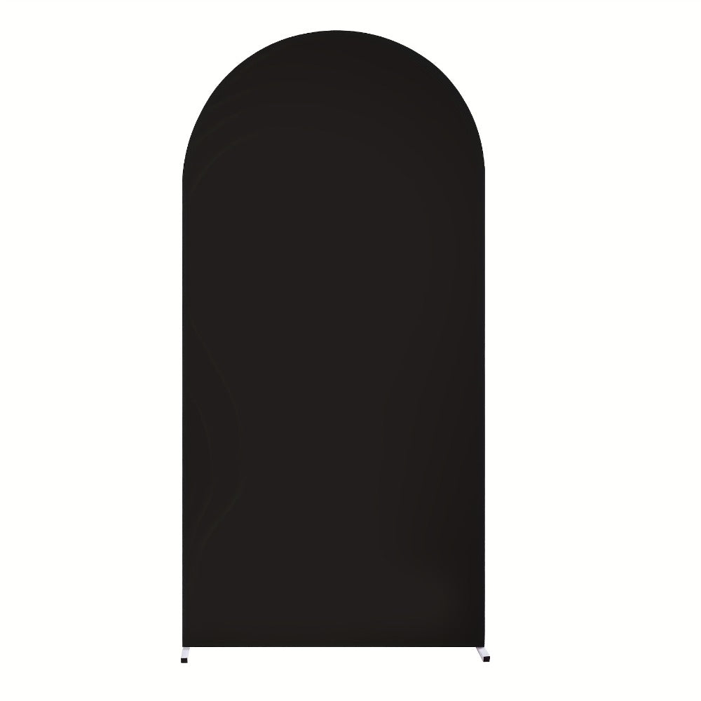 Wedding Arch Cover 6ft Polyester Fitted Round Top Backdrop Cover, Wrinkle-Free Machine Washable, for Wedding Ceremony Birthday Party Gender