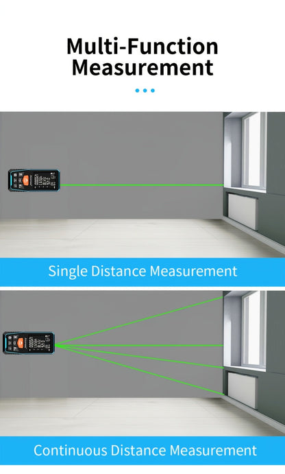 Laser Distance Meter Green Beam Digital Rangefinder 50M 70M 100M 120M Laser Tape Measure for Entryways, Bedrooms and Living Spaces